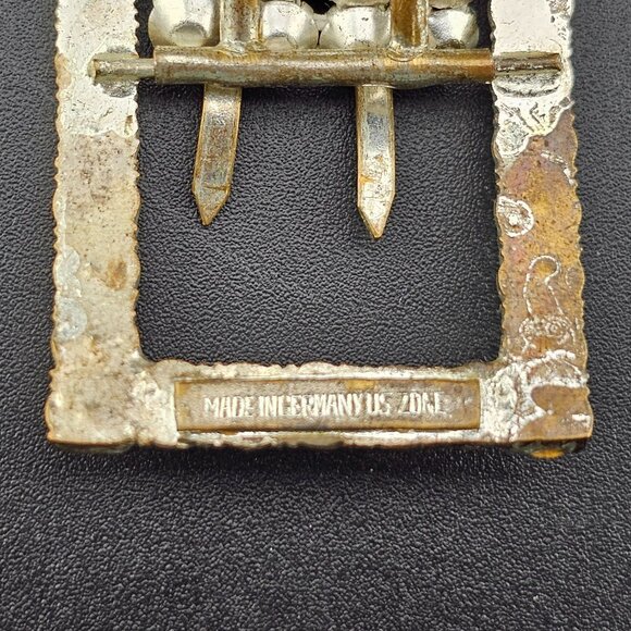 1940s US Zone Germany White Glass Paste Rhinestone Mesh Belt 28\